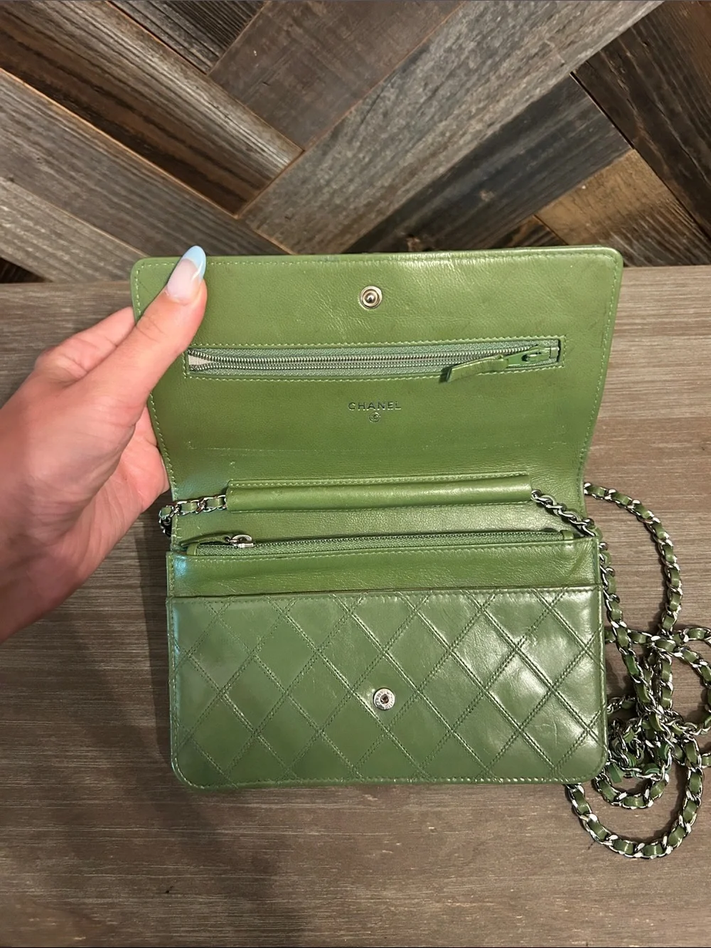 Chanel Quilted Leather Wallet on Chain